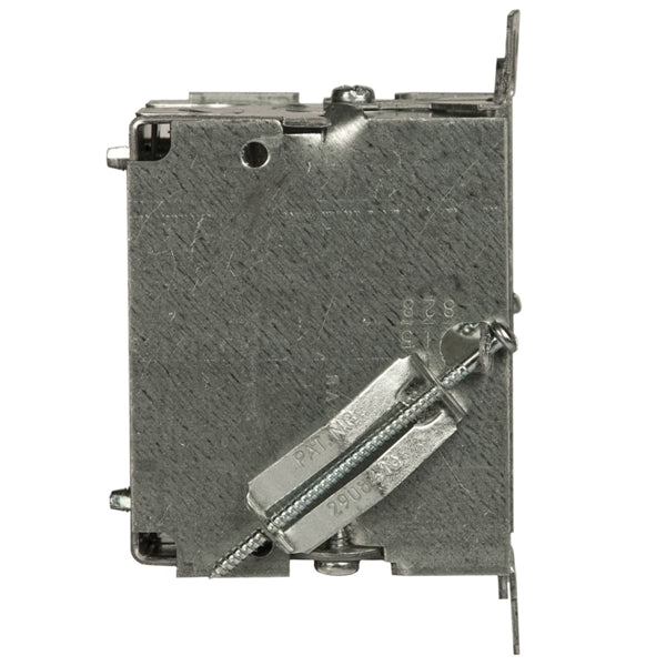 RACO 523 Switch Box, 1 -Gang, 1 -Outlet, 1 -Knockout, 1/2 in Knockout, Steel, Gray, Galvanized