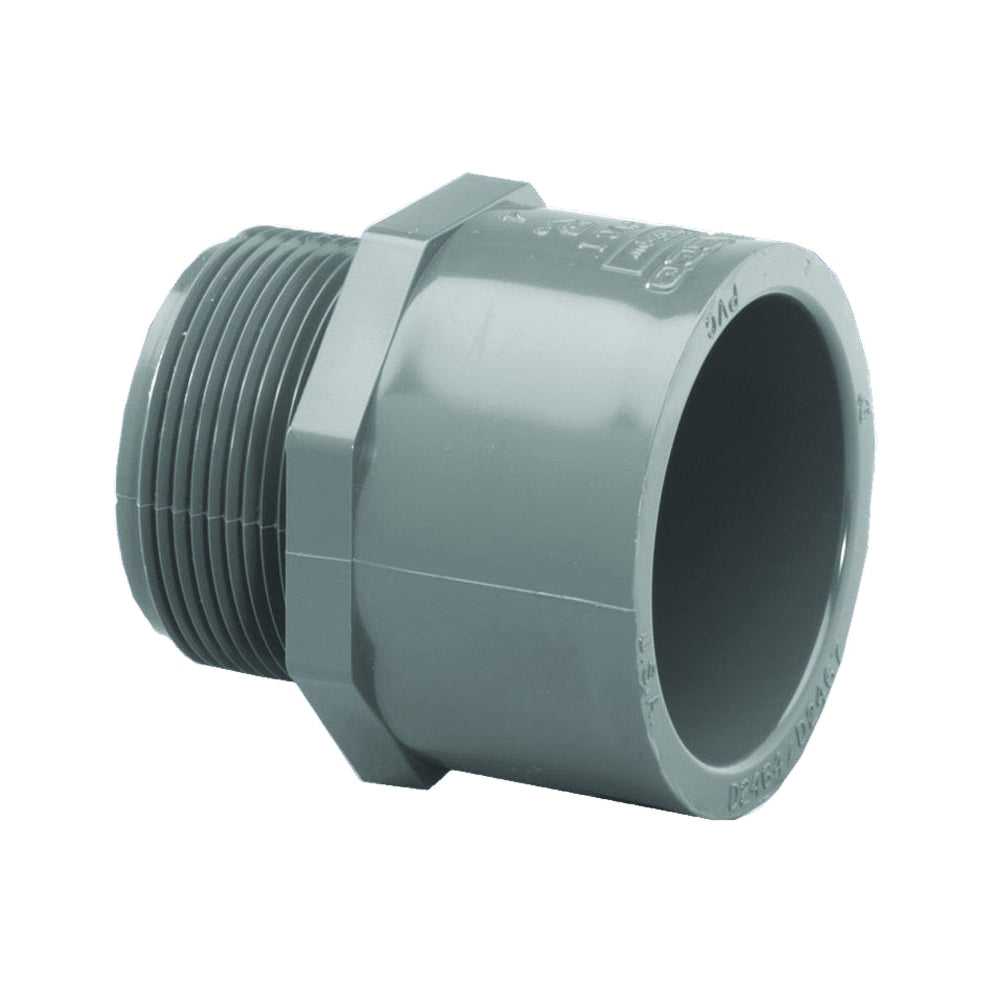GENOVA 300 Series 304158 Pipe Adapter, 1-1/2 in, Slip x MIP, PVC, SCH 80 Schedule