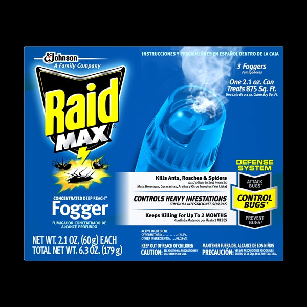 RAID MAX DEEP REACH 12565 Fogger, 875 sq-ft Coverage Area, Clear