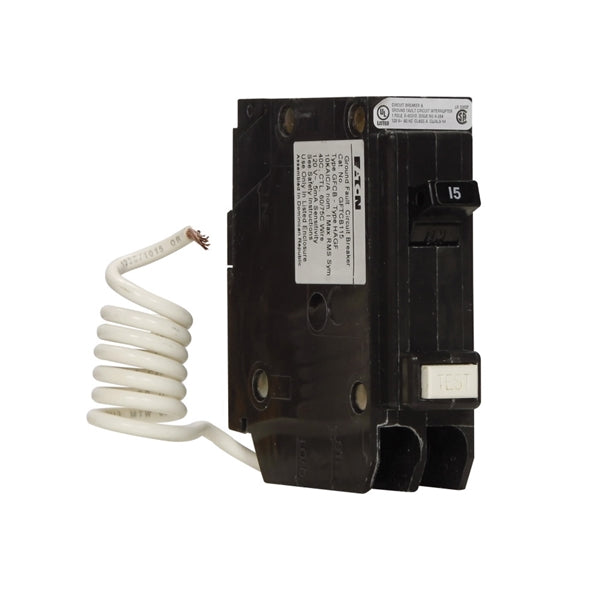 Cutler-Hammer GFTCB120 Circuit Breaker, GFCI, Type GFTCB, 20 A, 1 -Pole, 120/240 V, Plug Mounting