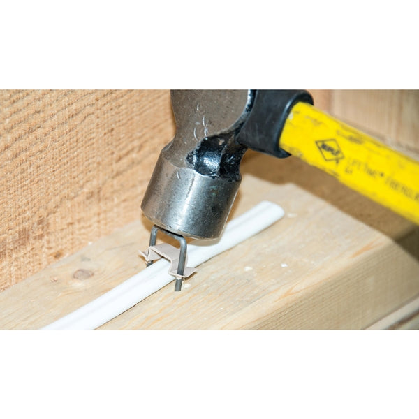 GB MSI-75 Metal Staple, 9/16 in W Crown, 1-1/4 in L Leg, Polyethylene, Graphite