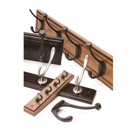 Amerock 2000330 Hook Rack, 3-Hook, MDF/Zinc, Oil-Rubbed Bronze