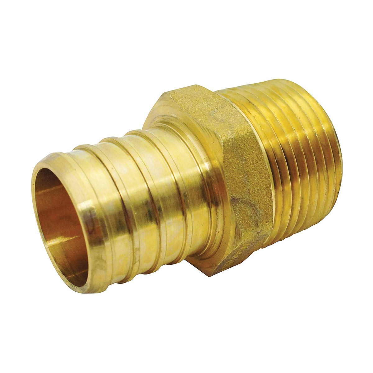 Apollo Valves APXMA134 Hose Pipe Adapter, 1 x 3/4 in, Barb x MPT, Brass, 200 psi Pressure