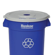 Load image into Gallery viewer, CONTINENTAL COMMERCIAL Huskee 3200-1 Recycling Receptacle, 32 gal Capacity, Plastic, Blue
