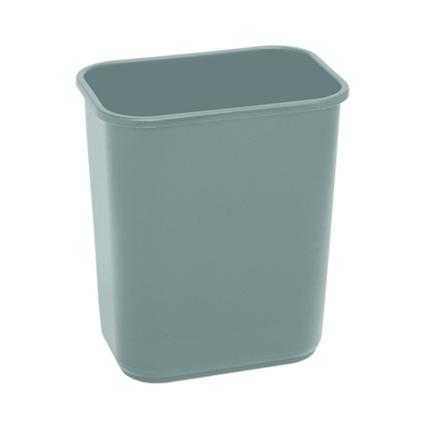 CONTINENTAL COMMERCIAL 2818GY Waste Basket, 28.125 qt Capacity, Plastic, Gray, 15 in H