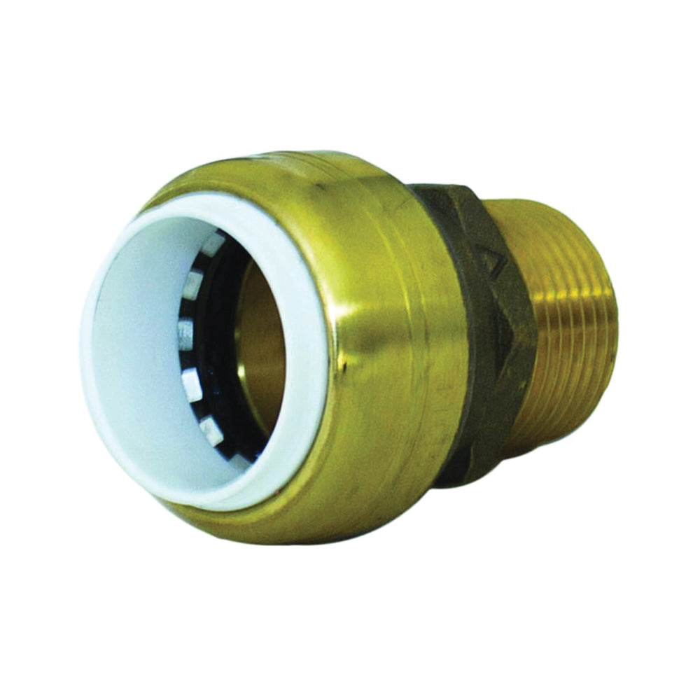 SharkBite UIP140A Pipe Connector, 1 in, Push-Fit x MNPT, Brass, SCH 40, SCH 80, SCH 180 Schedule, 200 psi Pressure