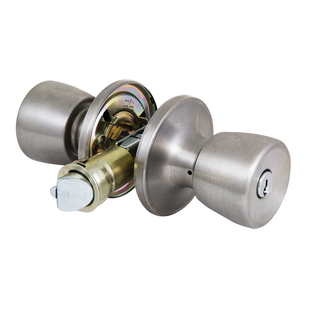 Prosource Mobile Home Entry Lockset, Stainless Steel