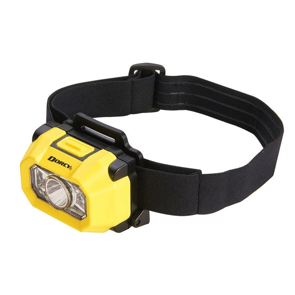Dorcy 41-0094 Intrinsically Safe Headlight, AAA Battery, Alkaline Battery, LED Lamp, 180 Lumens, 100 m Beam Distance