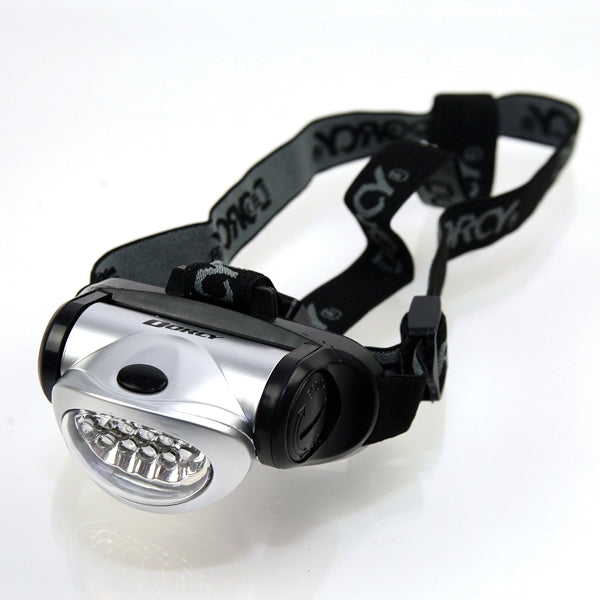 Dorcy 41-2095 Headlight, AAA Battery, LED Lamp, 32 Lumens, 15 m Beam Distance, 8 hr Run Time, Silver