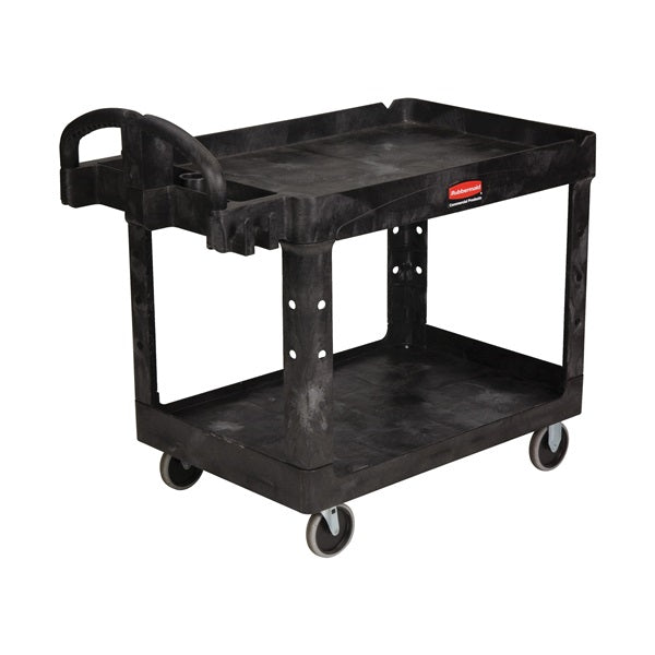 Rubbermaid FG452088BLA Utility Cart, 500 lb, 25.9 in OAW, 33.2 in OAH, 45.2 in OAD, Plastic/Resin, Black