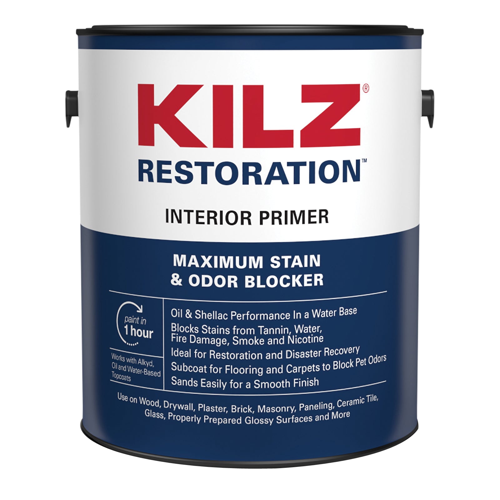 Kilz MAX L200211 Primer, White, 1 gal, Can