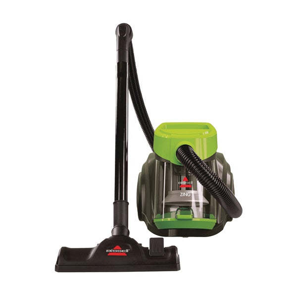 BISSELL 1665 Canister Vacuum, 2 L Vacuum, 3-Stage Filter, 15 ft L Cord, Black/Citrus Lime Housing