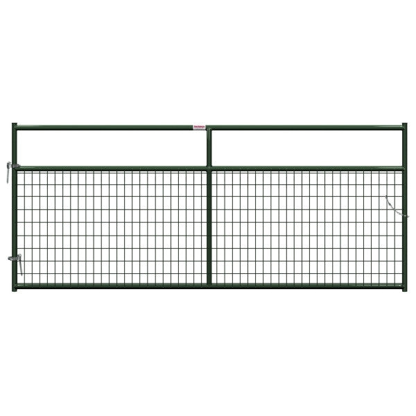 Behlen Country 40132102 Wire-Filled Gate, 120 in W Gate, 50 in H Gate, 6 ga Mesh Wire, 2 x 4 in Mesh, Green