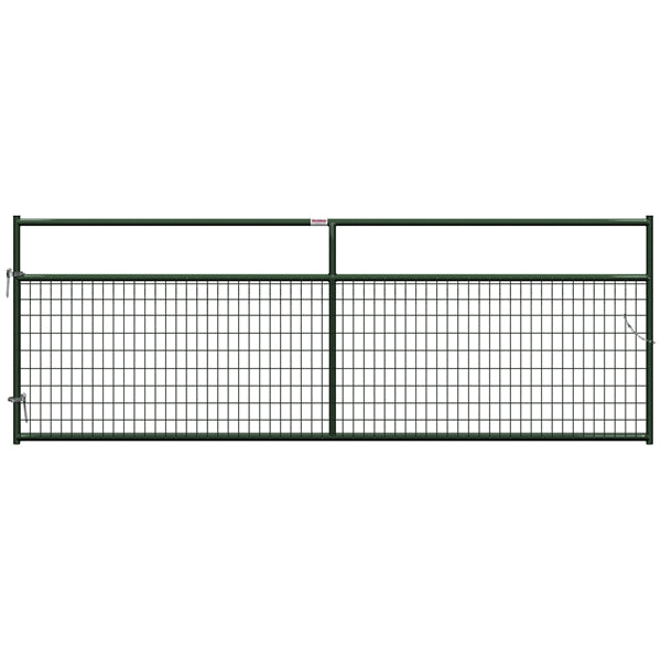 Behlen Country 40132122 Wire-Filled Gate, 144 in W Gate, 50 in H Gate, 6 ga Mesh Wire, 2 x 4 in Mesh, Green