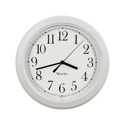 Westclox 46994A Clock, Round, White Frame, Plastic Clock Face, Analog