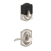 Load image into Gallery viewer, Schlage BE375 CAM 619 Deadbolt, 2 Grade, Satin Nickel, 2-3/8 x 2-3/4 in Backset, 1-3/8 to 1-3/4 in Thick Door

