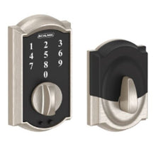 Load image into Gallery viewer, Schlage BE375 CAM 619 Deadbolt, 2 Grade, Satin Nickel, 2-3/8 x 2-3/4 in Backset, 1-3/8 to 1-3/4 in Thick Door
