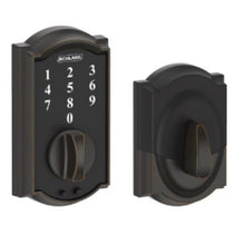 Load image into Gallery viewer, Schlage BE375 CAM 716 Deadbolt, 2 Grade, Aged Bronze, 2-3/8 x 2-3/4 in Backset, 1-3/8 to 1-3/4 in Thick Door
