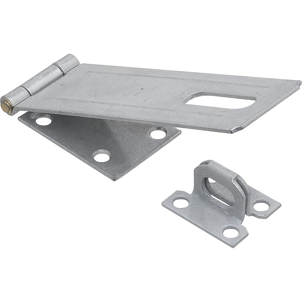 National Hardware V30 Series N102-780 Safety Hasp, 6 in L, 1-3/4 in W, Galvanized Steel, Non-Swivel Staple