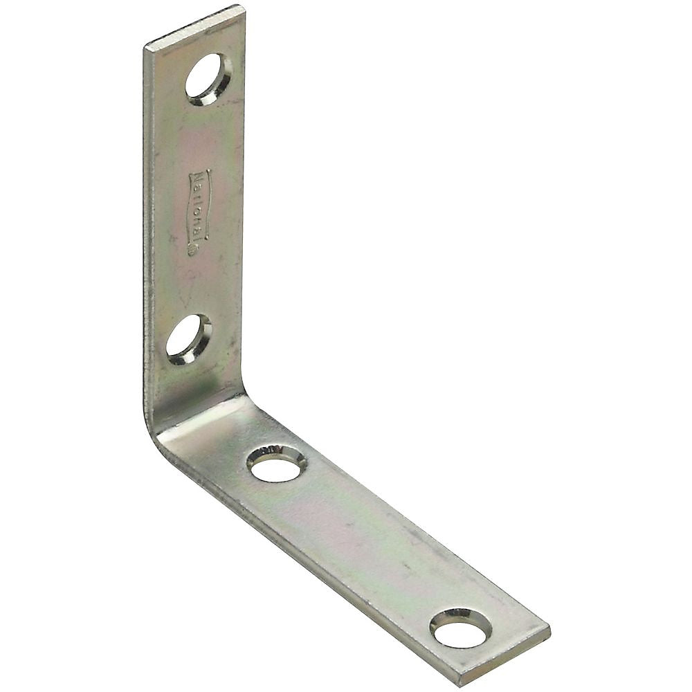 National Hardware V115 Series N113-233 Corner Brace, 2-1/2 in L, 5/8 in W, 2-1/2 in H, Steel, Zinc, 0.1 Thick Material