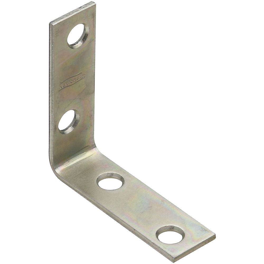 National Hardware V115 Series N113-308 Corner Brace, 2 in L, 5/8 in W, 2 in H, Steel, Zinc, 0.08 Thick Material