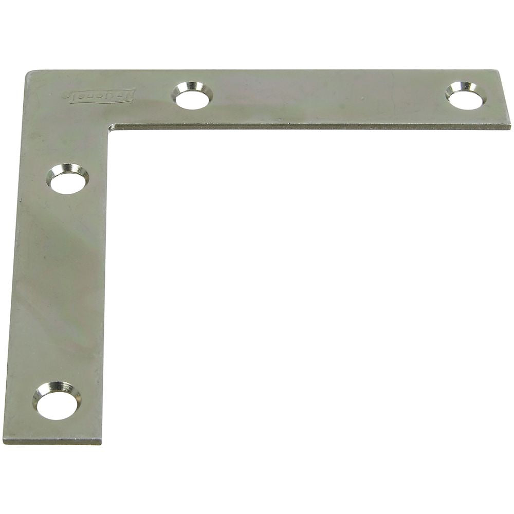 National Hardware 117BC Series N266-544 Corner Brace, 3-1/2 in L, 5/8 in W, 3-1/2 in H, Steel, Zinc, 0.07 Thick Material