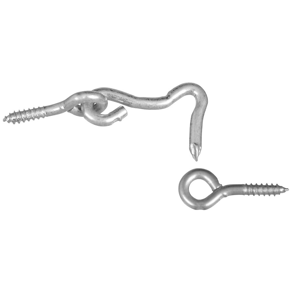 National Hardware V2000 Series N117-820 Hook and Eye, Steel, Zinc