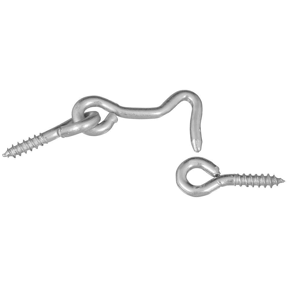 National Hardware V2000 Series N117-853 Hook and Eye, Steel, Zinc