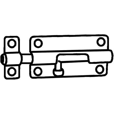 National Hardware N151-449 Barrel Bolt, 0.32 in Dia Bolt Head, 2-1/2 in L Bolt, Steel, Zinc
