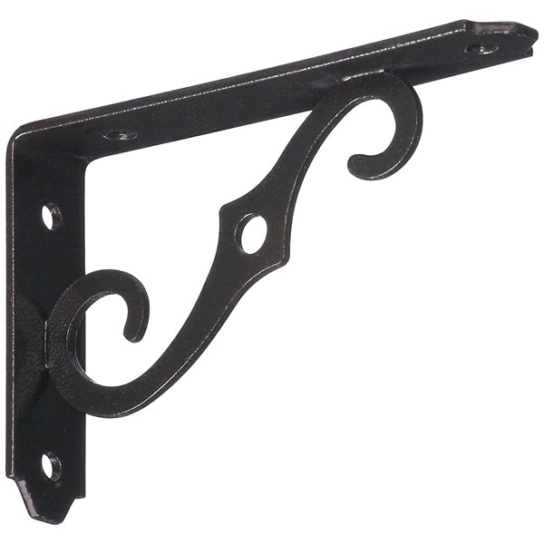 National Hardware 152BC N229-401 Shelf Bracket, 80 lb, 5 in L, 0.94 in H, Steel, Antique Bronze