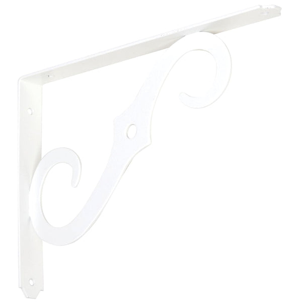 National Hardware 152BC N229-443 Shelf Bracket, 100 lb, 10 in L, 0.94 in H, Steel, Antique White