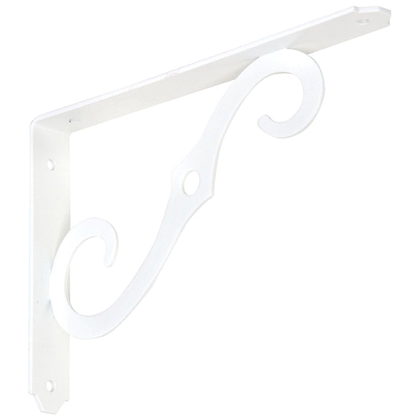 National Hardware 152BC N229-419 Shelf Bracket, 80 lb, 8 in L, 0.94 in H, Steel, Antique White