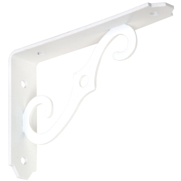 National Hardware 152BC N229-385 Shelf Bracket, 80 lb, 5 in L, 0.94 in H, Steel, Antique White