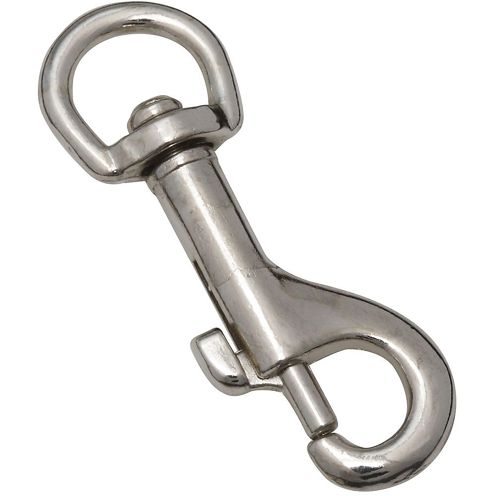 National Hardware 3000BC Series N222-570 Bolt Snap, 15 lb Working Load, Zinc, Nickel Chrome