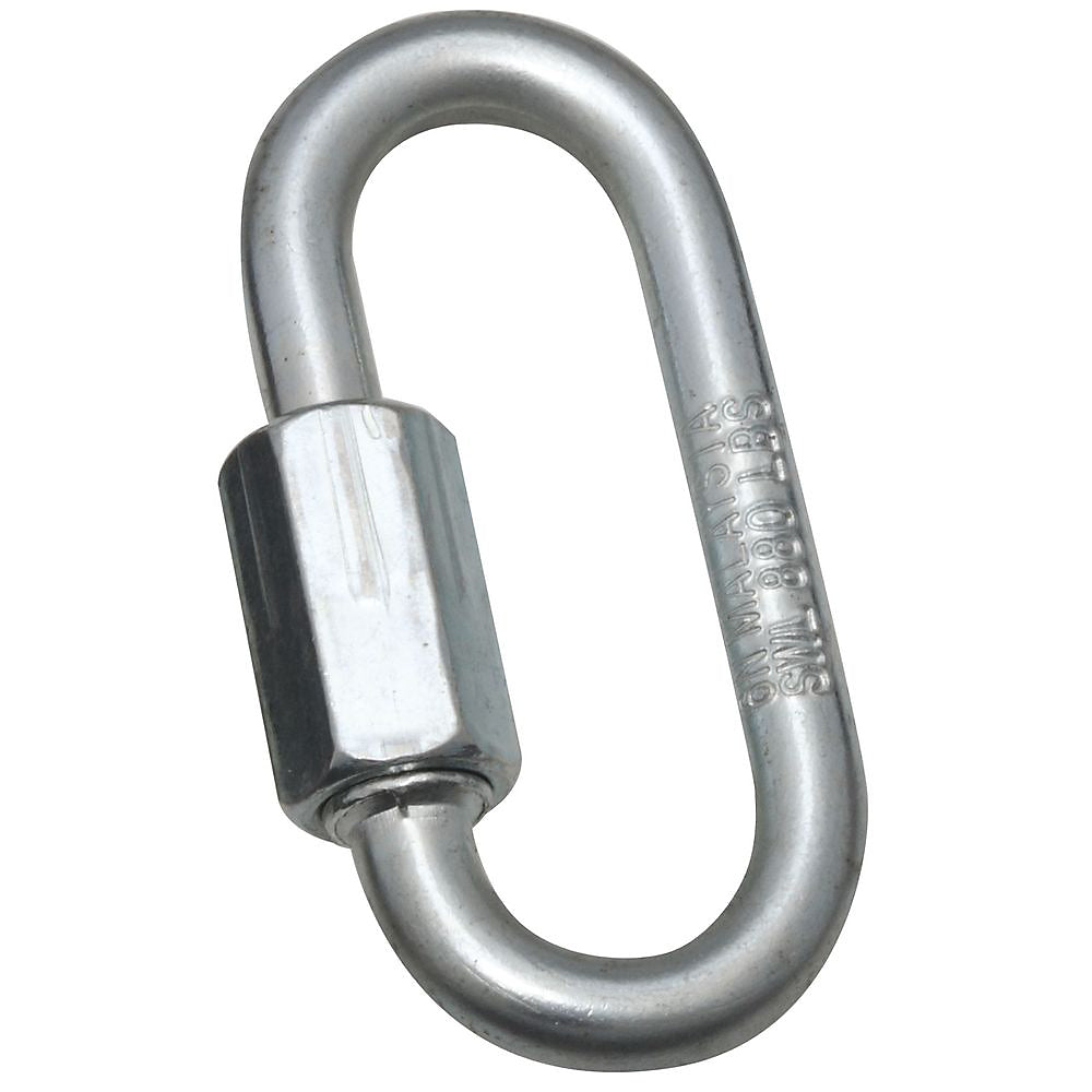 National Hardware 3150BC Series N223-024 Quick Link, 1/4 in Trade, 880 lb Working Load, Steel, Zinc