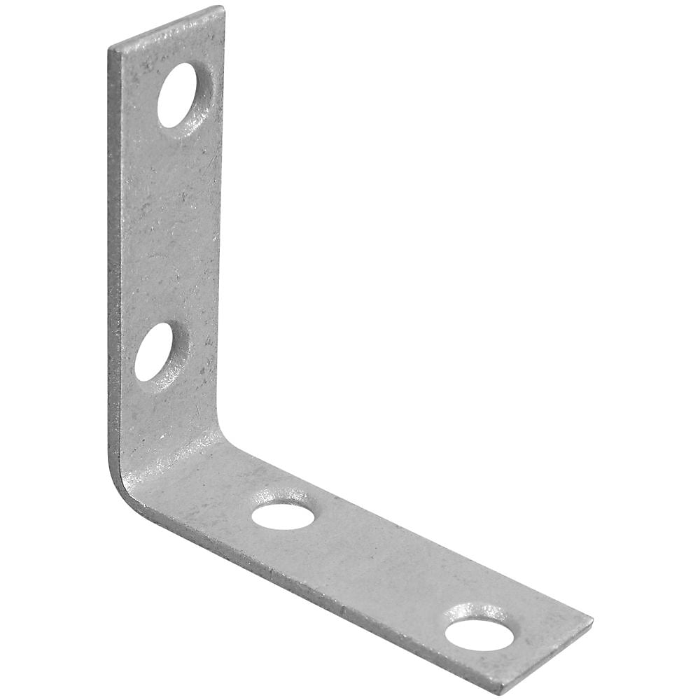 National Hardware V115 Series N208-744 Corner Brace, 2 in L, 5/8 in W, 2 in H, Galvanized Steel, 0.08 Thick Material