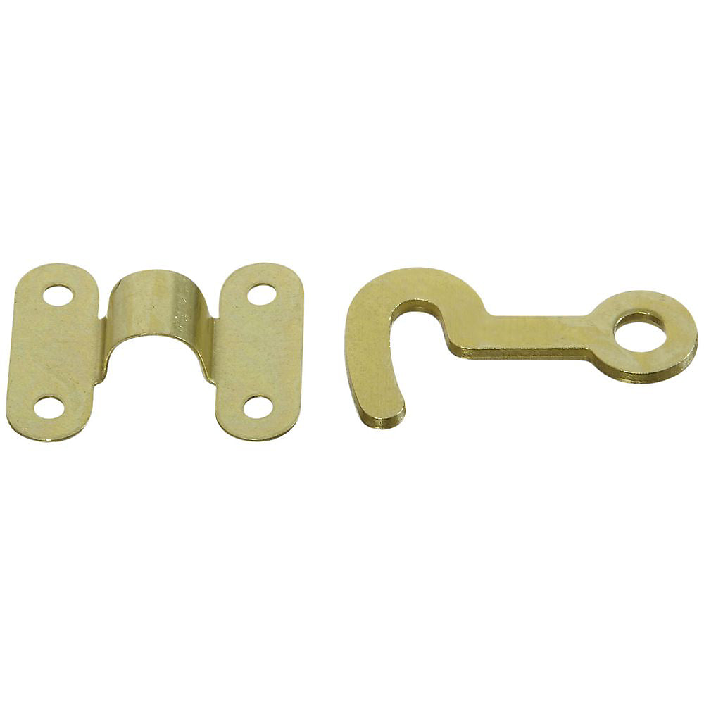 National Hardware V1841 Series N211-938 Hook and Staple, Solid Brass, Solid Brass