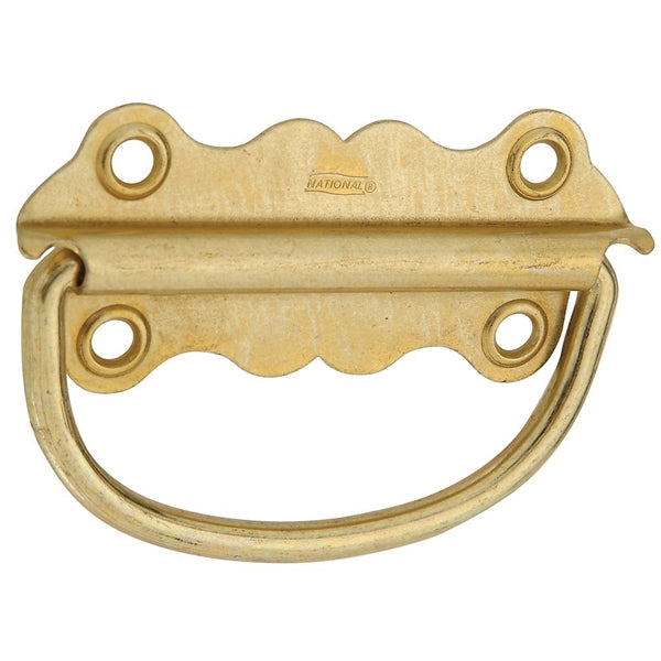 National Hardware V1864 Series N213-421 Chest Handle, 3.42 in L, Steel, Brass