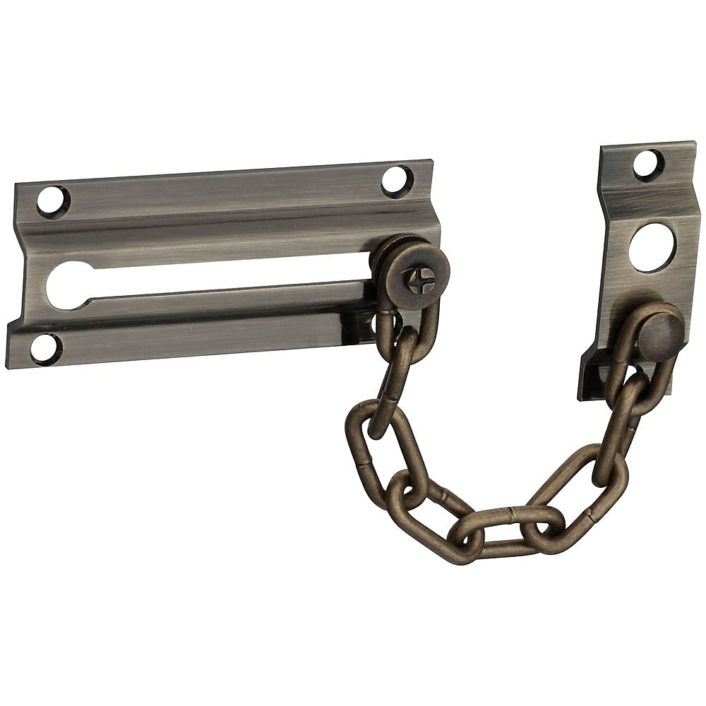 National Hardware V1926 Series N216-028 Chain Door Guard, Brass/Steel, Antique Brass