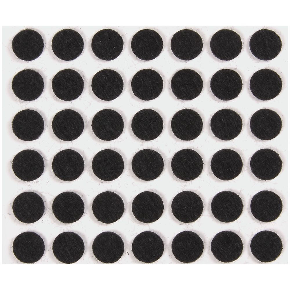 National Hardware V1716 Series N237-057 Protective Pad, Felt Cloth, Black, 3/8 in Dia, Round