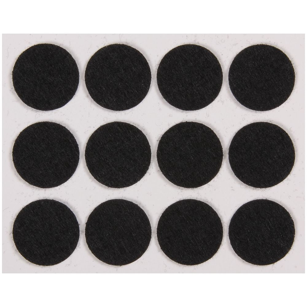 National Hardware V1716 Series N237-065 Protective Pad, Felt Cloth, Black, 3/4 in Dia, Round