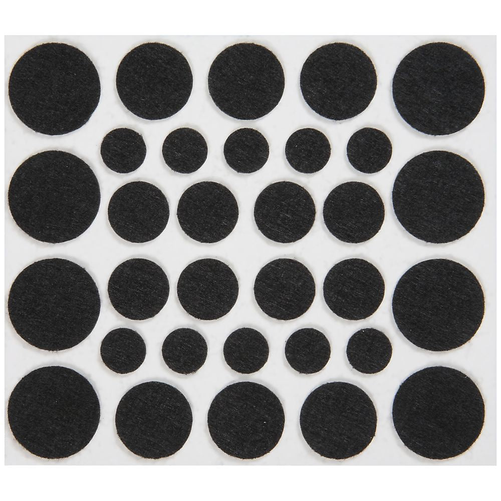 National Hardware V1717 Series N237-081 Protective Pad, Felt Cloth, Black, Round