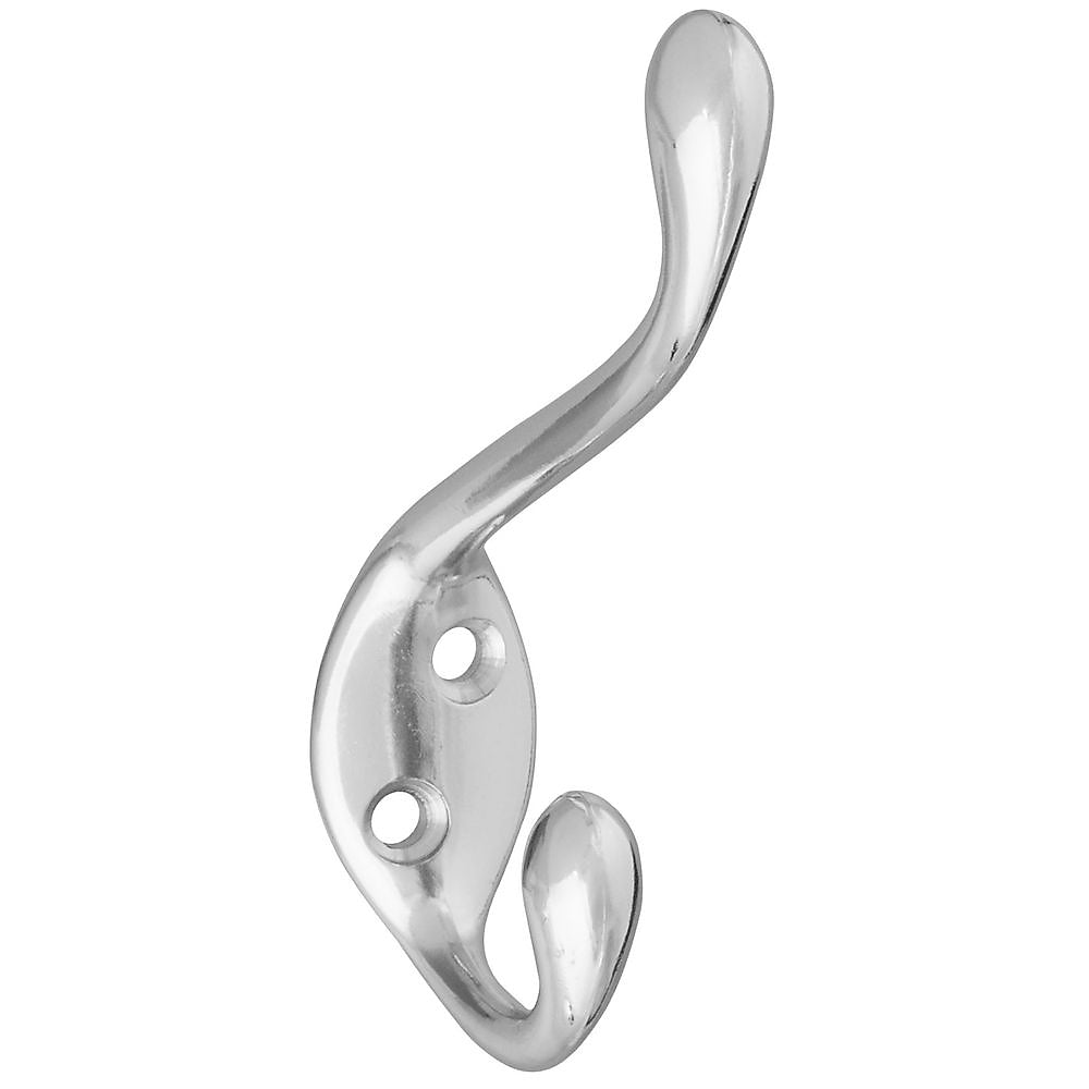 National Hardware V167 N248-252 Garment Hook, 35 lb, Zinc, Nickel