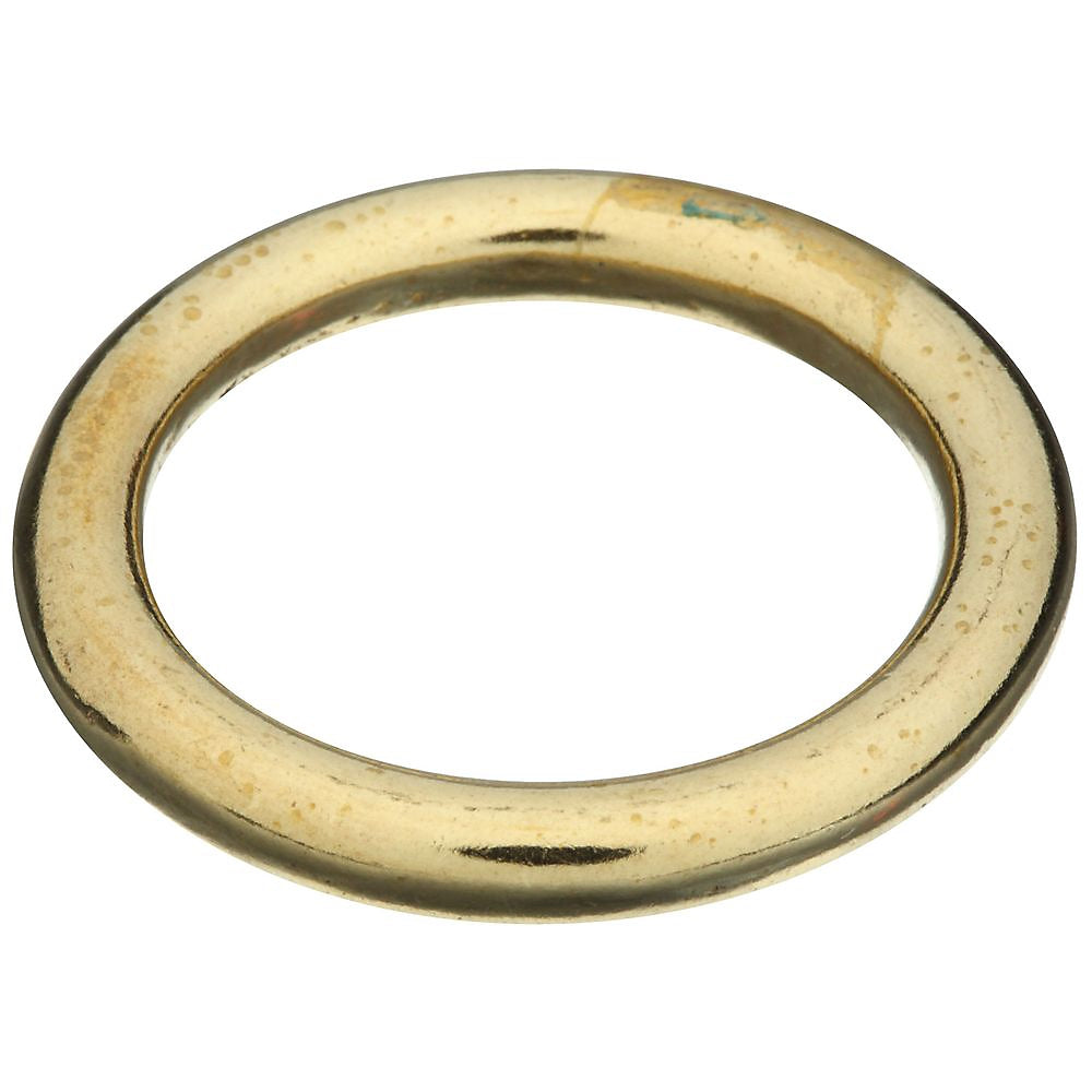 National Hardware 3156BC Series N258-715 Welded Ring, 215 lb Working Load, 1-1/8 in ID Dia Ring, Solid Brass, Brass