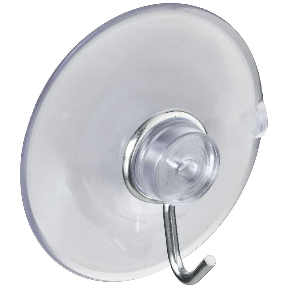 National Hardware V2524 Series N259-945 Suction Cup, Steel Hook, PVC Base, Clear Base, 2 lb Working Load