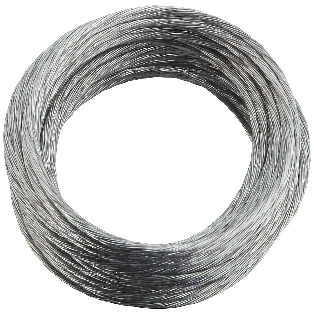 National Hardware V2565 Series N260-315 Braided Wire, 25 ft L, Galvanized Steel, 25 lb