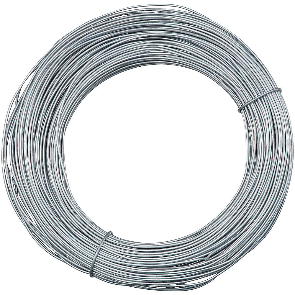 National Hardware V2568 Series N264-796 Wire, 0.0286 in Dia, 100 ft L, 22 Gauge, 15 lb Working Load, Galvanized Steel