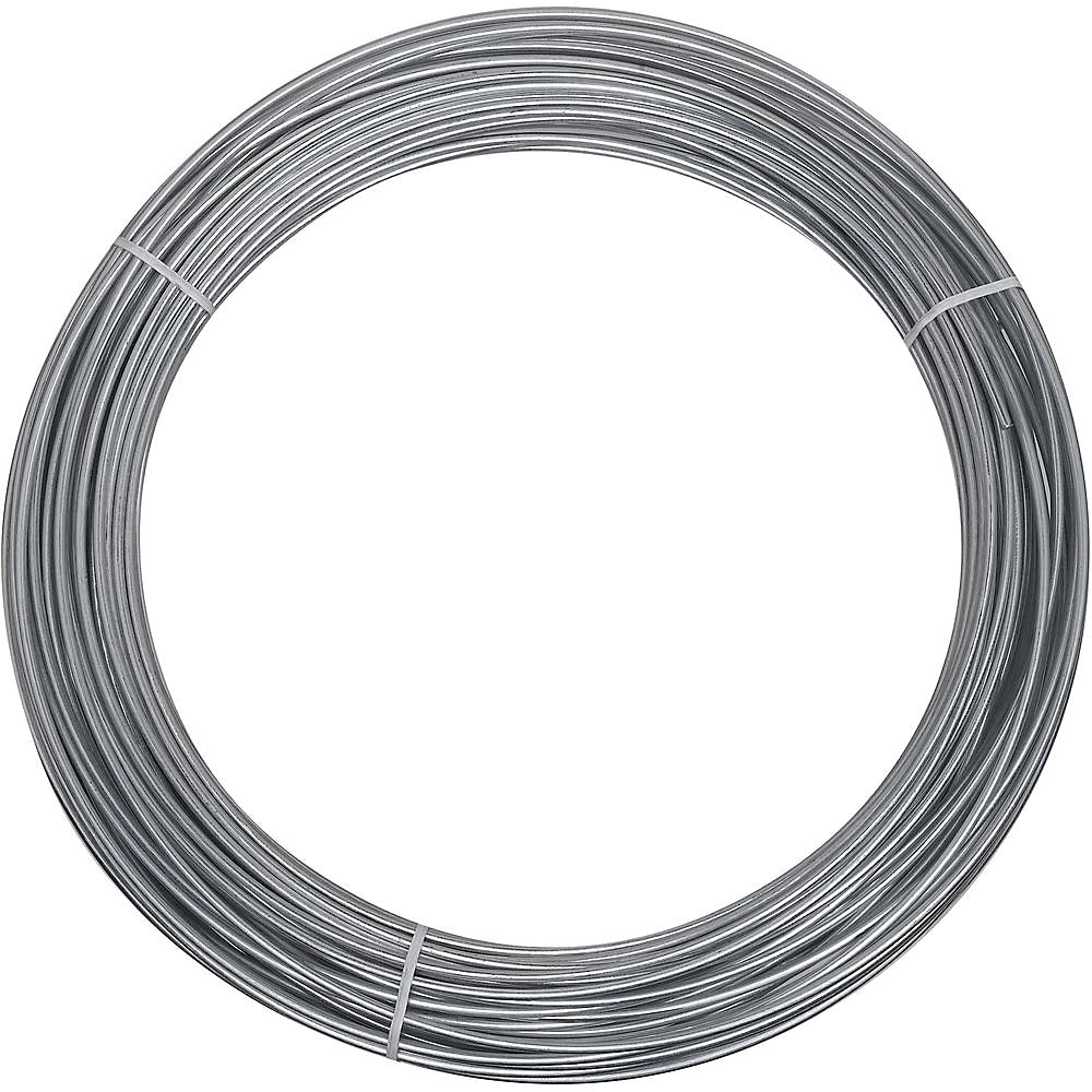 National Hardware 2568BC Series N266-973 Wire, 0.1055 in Dia, 100 ft L, 12 Gauge, 300 lb Working Load, Galvanized Steel