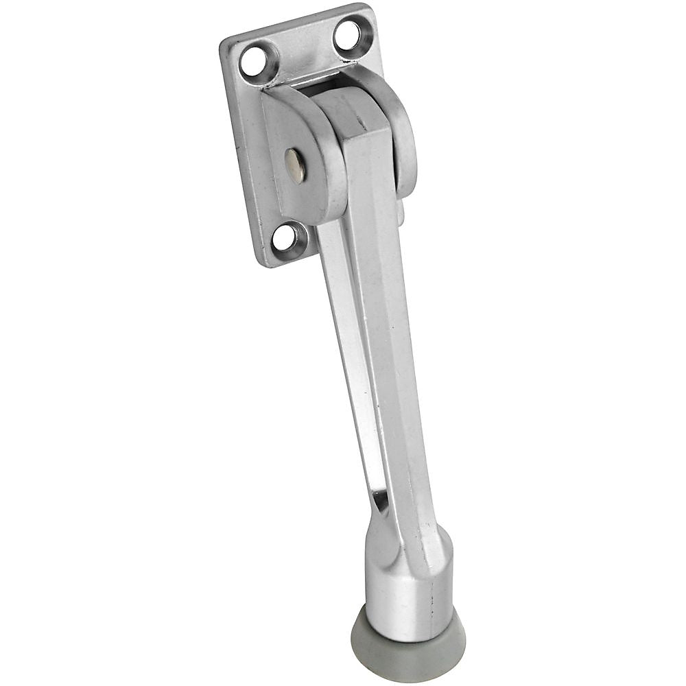 National Hardware V239 Series N273-557 Door Stop, 5 in Projection, Zinc, Satin Chrome