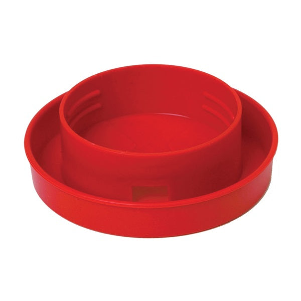 Little Giant 730 Poultry Waterer Base, 4 in Dia, 1-1/4 in H, 1 qt Capacity, Polystyrene, Red